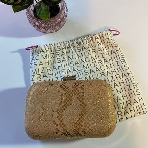 Isaac Mizrahi gold evening bag